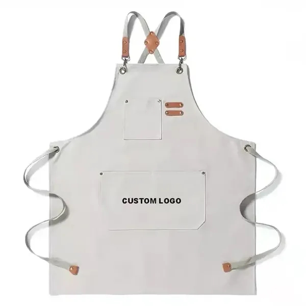 Leather Canvas Men Women Kitchen Restaurant Bar Aprons - Leather Canvas Men Women Kitchen Restaurant Bar Aprons - Image 0 of 5