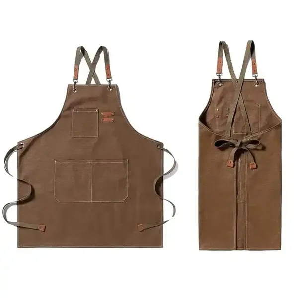 Leather Canvas Men Women Kitchen Restaurant Bar Aprons - Leather Canvas Men Women Kitchen Restaurant Bar Aprons - Image 5 of 5