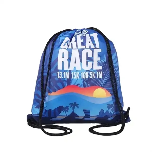 Sublimation Full Color Printing DrawString Backpack Bag - Sublimation Full Color Printing DrawString Backpack Bag - Image 1 of 5