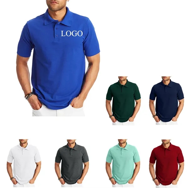 Men Short Sleeve Polo Shirt - Men Short Sleeve Polo Shirt - Image 0 of 9