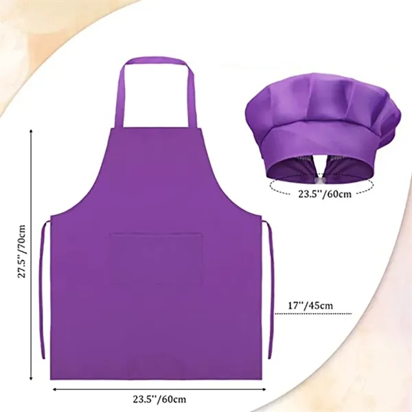 Adjustable Baking DIY Chef Hat Parent-Child Apron Set - Adjustable Baking DIY Chef Hat Parent-Child Apron Set - Image 1 of 3