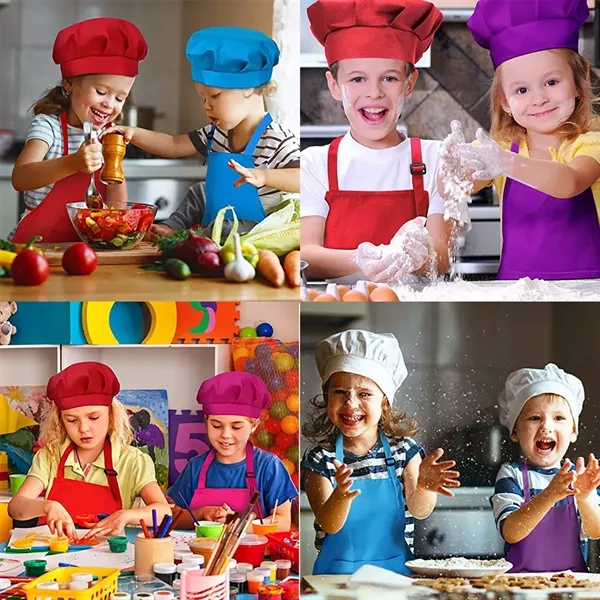 Adjustable Baking DIY Chef Hat Parent-Child Apron Set - Adjustable Baking DIY Chef Hat Parent-Child Apron Set - Image 3 of 3