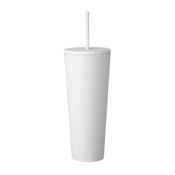 Double Wall Plastic Tumbler with Straw, 24 oz. - Double Wall Plastic Tumbler with Straw, 24 oz. - Image 7 of 7