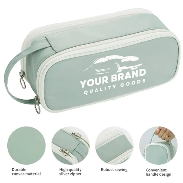 Big Capacity Zipper Pencil Case Aesthetic Pen Bag Pouch - Big Capacity Zipper Pencil Case Aesthetic Pen Bag Pouch - Image 0 of 4