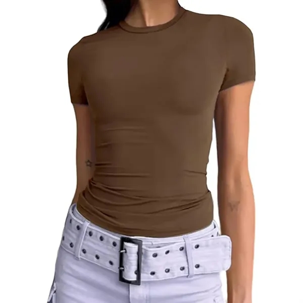 Women's Casual Basic Going Out Crop - Women's Casual Basic Going Out Crop - Image 3 of 7