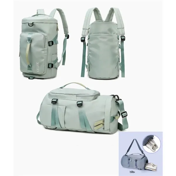 Large Backpack Sports Duffel Bag with Shoe Compartment - Large Backpack Sports Duffel Bag with Shoe Compartment - Image 5 of 6
