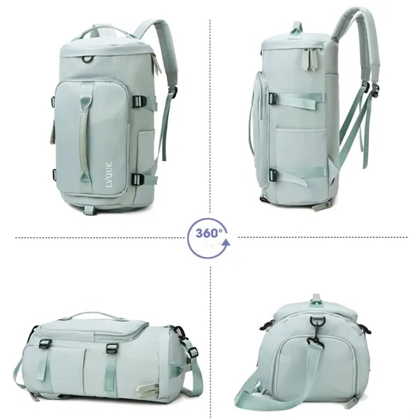 Large Backpack Sports Duffel Bag with Shoe Compartment - Large Backpack Sports Duffel Bag with Shoe Compartment - Image 2 of 6