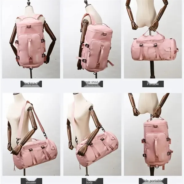 Large Backpack Sports Duffel Bag with Shoe Compartment - Large Backpack Sports Duffel Bag with Shoe Compartment - Image 4 of 6