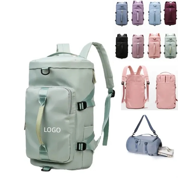 Large Backpack Sports Duffel Bag with Shoe Compartment - Large Backpack Sports Duffel Bag with Shoe Compartment - Image 0 of 6
