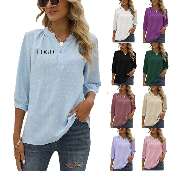 Womens White Blouse - Womens White Blouse - Image 0 of 5