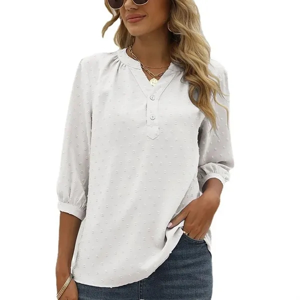 Womens White Blouse - Womens White Blouse - Image 1 of 5