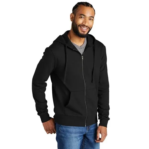 Unisex French Terry Organic Cotton Full-Zip Hoodie - Unisex French Terry Organic Cotton Full-Zip Hoodie - Image 3 of 7