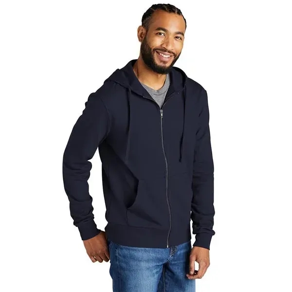 Unisex French Terry Organic Cotton Full-Zip Hoodie - Unisex French Terry Organic Cotton Full-Zip Hoodie - Image 4 of 7