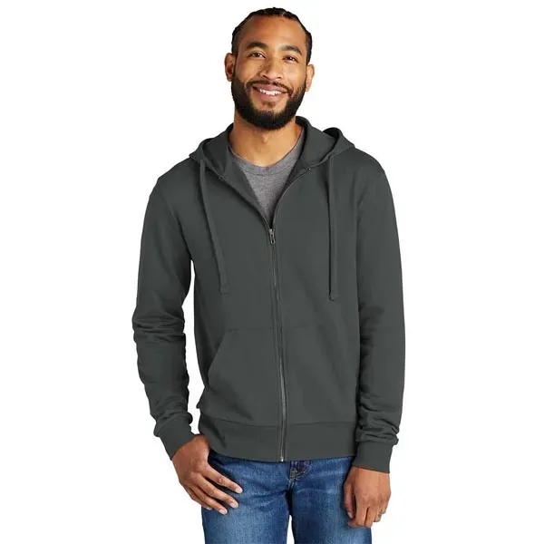 Unisex French Terry Organic Cotton Full-Zip Hoodie - Unisex French Terry Organic Cotton Full-Zip Hoodie - Image 7 of 7