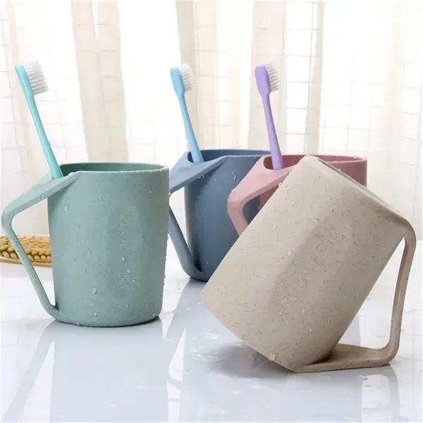 Wheat Straw Toothbrush Stand Holder Cup - Wheat Straw Toothbrush Stand Holder Cup - Image 3 of 4