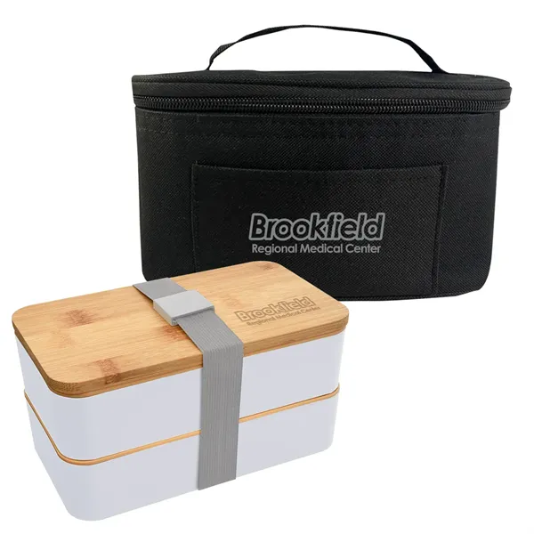 Stackable Bento Box With Insulated Carrying Case - Stackable Bento Box With Insulated Carrying Case - Image 0 of 1