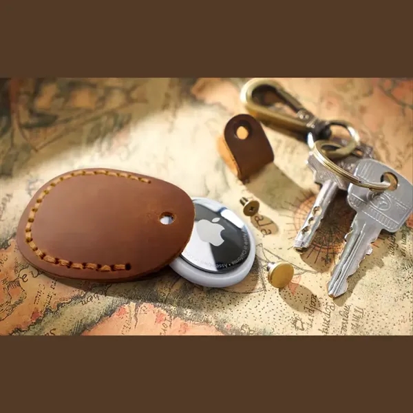 Genuine Leather Apple Tracker Keychain/Case - Genuine Leather Apple Tracker Keychain/Case - Image 1 of 10