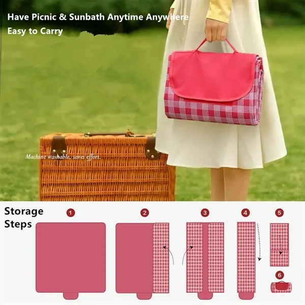 80"x 80" Picnic Blanket Beach Mat Foldable - 80"x 80" Picnic Blanket Beach Mat Foldable - Image 11 of 12