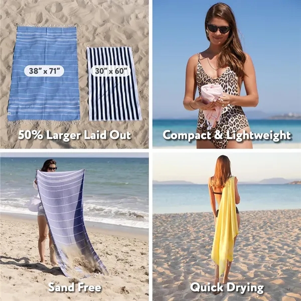 Turkish Beach Towel Oversized 38''x71'' - Turkish Beach Towel Oversized 38''x71'' - Image 1 of 24