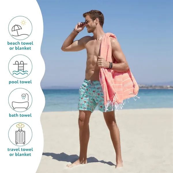 Turkish Beach Towel Oversized 38''x71'' - Turkish Beach Towel Oversized 38''x71'' - Image 2 of 24