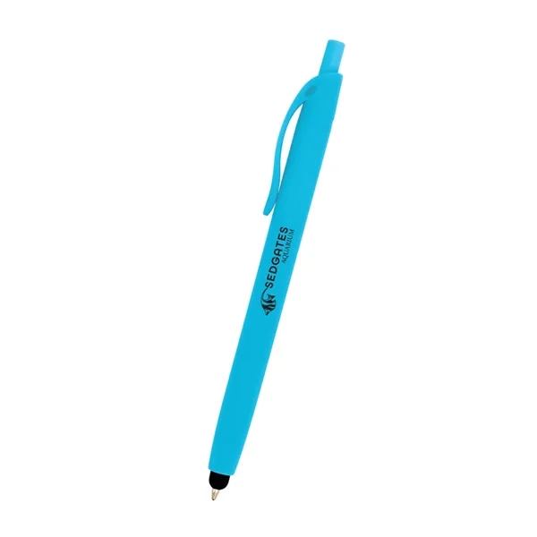 Zinnia Rubberized Pen With Stylus - Zinnia Rubberized Pen With Stylus - Image 6 of 19