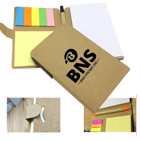 Sticky Note Pad with Pen for Easy Writing and Organization - Sticky Note Pad with Pen for Easy Writing and Organization - Image 0 of 7