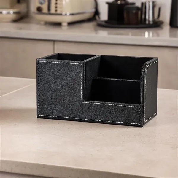 PU Leather Desk Organizer Office Supplies - PU Leather Desk Organizer Office Supplies - Image 1 of 4