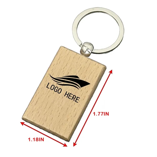 Custom  Wooden Rectangle Keychain Key Tags - Custom  Wooden Rectangle Keychain Key Tags - Image 1 of 1