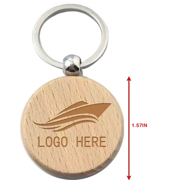 Customized Wooden Circular Keychain Key Tag - Customized Wooden Circular Keychain Key Tag - Image 1 of 1