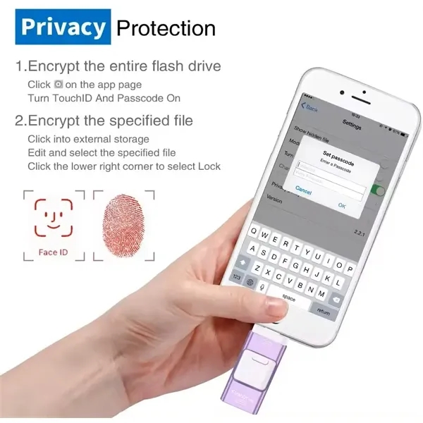 64GB 3 In 1 OTG USB Flash Drive For Phone Android Computer - 64GB 3 In 1 OTG USB Flash Drive For Phone Android Computer - Image 2 of 14