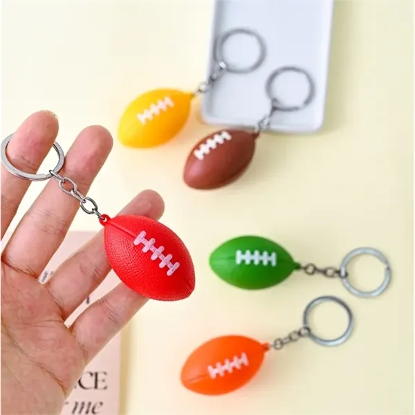 Football Stress Relief Keychain - Football Stress Relief Keychain - Image 1 of 2