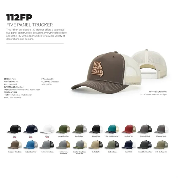 Richardson 112FP Snapback Trucker Hat w/Patch or Embroidery - Richardson 112FP Snapback Trucker Hat w/Patch or Embroidery - Image 2 of 35