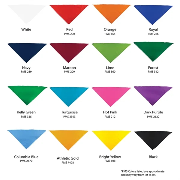 Large Triangle Pet Bandana w/ Screen Print - Large Triangle Pet Bandana w/ Screen Print - Image 1 of 2