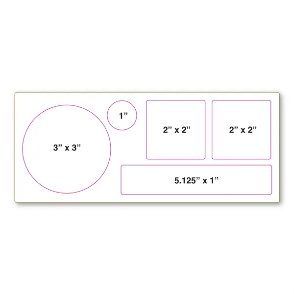 Repositionable Decal Sticker Sheet 3.75" x 9" - 4 Mil - Repositionable Decal Sticker Sheet 3.75" x 9" - 4 Mil - Image 1 of 5
