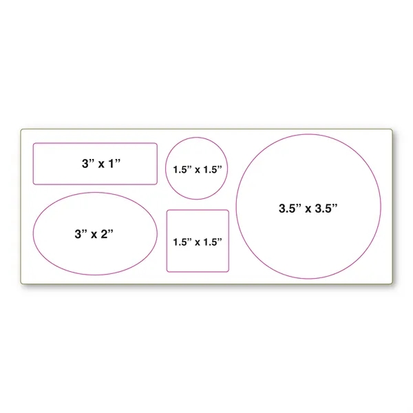 Repositionable Decal Sticker Sheet 3.75" x 9" - 4 Mil - Repositionable Decal Sticker Sheet 3.75" x 9" - 4 Mil - Image 5 of 5