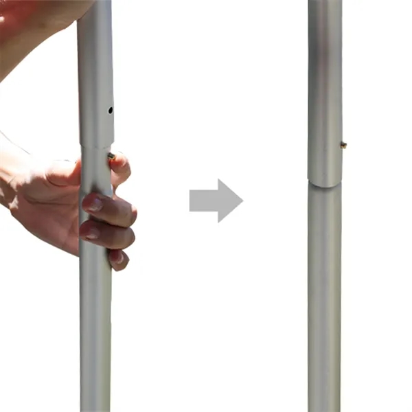 8' Silver Aluminum Display Pole - 8' Silver Aluminum Display Pole - Image 2 of 3