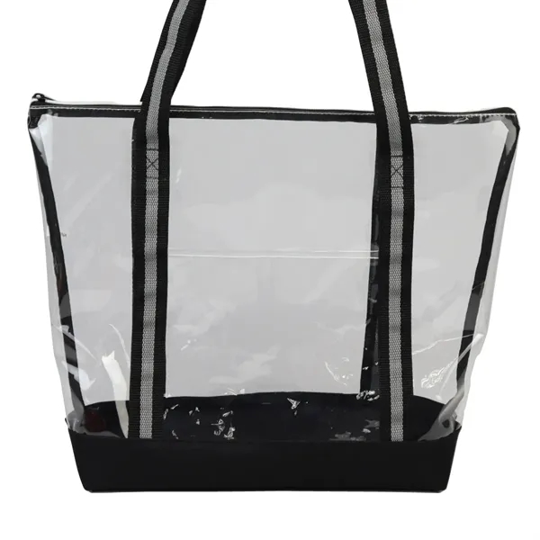 Soft TPU Clear Jumbo Zippered Tote Bag - Soft TPU Clear Jumbo Zippered Tote Bag - Image 1 of 1