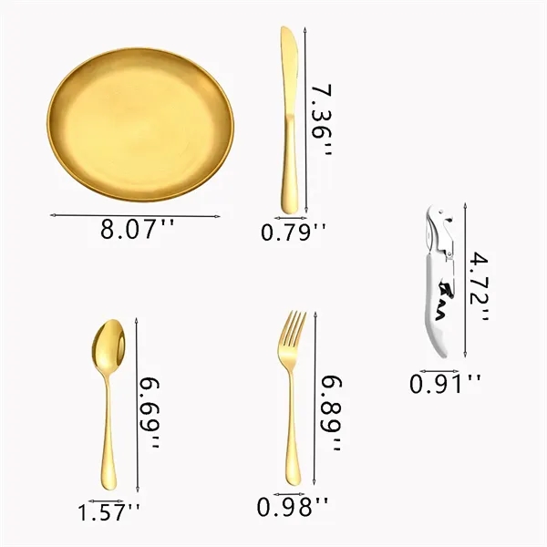 Stainless Steel Portable Cutlery Set For Outdoor Picnic - Stainless Steel Portable Cutlery Set For Outdoor Picnic - Image 1 of 1