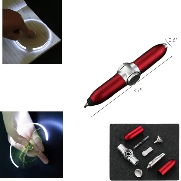 Fidget Spinner Pen With LED Light - Fidget Spinner Pen With LED Light - Image 1 of 3