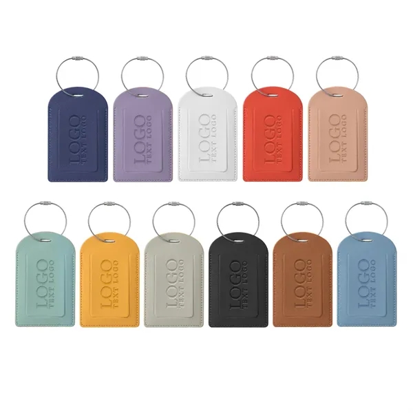 PU Leather Luggage Tag With Custom Logo - PU Leather Luggage Tag With Custom Logo - Image 2 of 37