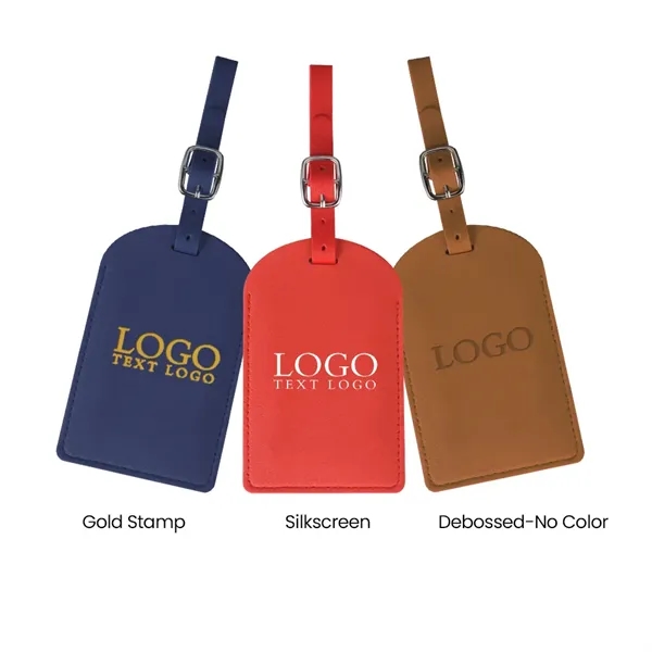 Vegan Leather Luggage Tags With Logo - Vegan Leather Luggage Tags With Logo - Image 1 of 27