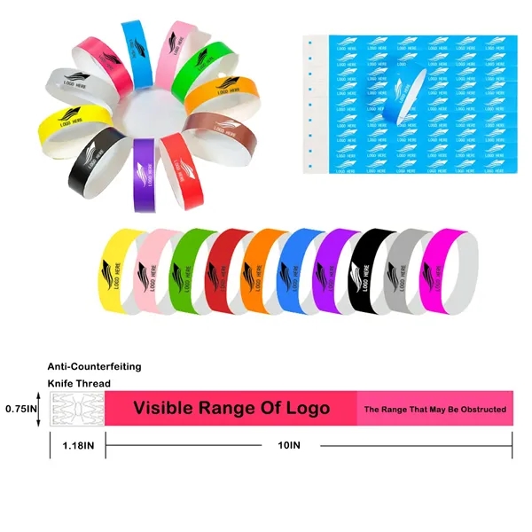 Customizable Waterproof Paper Wristbands - Customizable Waterproof Paper Wristbands - Image 1 of 1