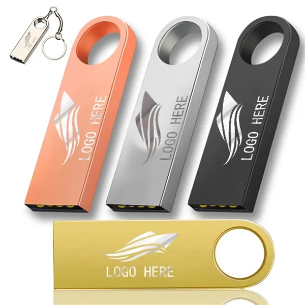 Customizable Logo Metal U Disk Keychain - Customizable Logo Metal U Disk Keychain - Image 0 of 1