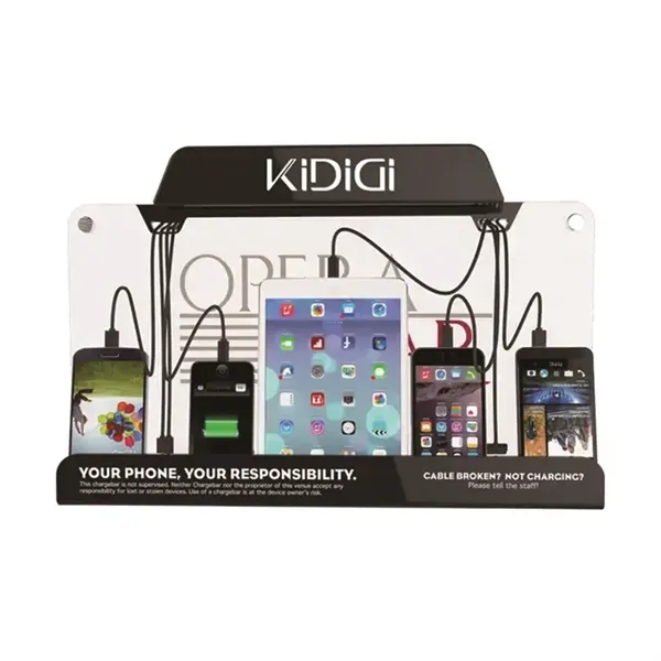 Public Cell Phone Charging Station Floor Stand - Public Cell Phone Charging Station Floor Stand - Image 1 of 8