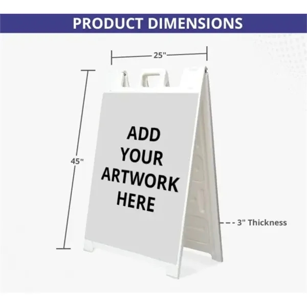 Signicade White Sidewalk Sign Frame Only (1 Printed Panel) - Signicade White Sidewalk Sign Frame Only (1 Printed Panel) - Image 1 of 1