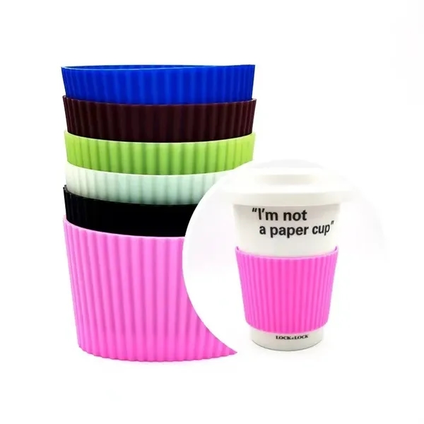 Comfortable Grip Silicone Cup Sleeve - Comfortable Grip Silicone Cup Sleeve - Image 2 of 3