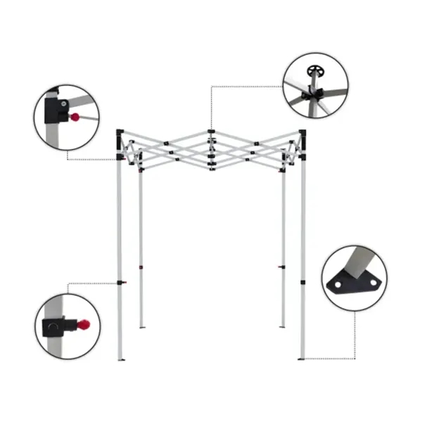 6' x 6' Steel Canopy tent - Hardware + Topper - 6' x 6' Steel Canopy tent - Hardware + Topper - Image 1 of 1
