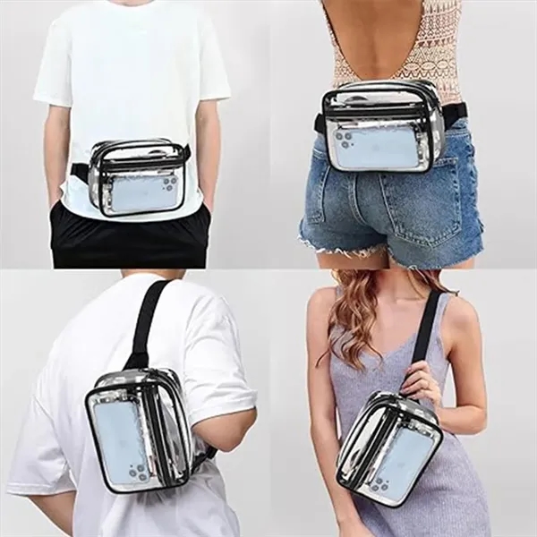 Small Clear Fanny  Pack Stadium Approved Belt Bag Unisex - Small Clear Fanny  Pack Stadium Approved Belt Bag Unisex - Image 2 of 5