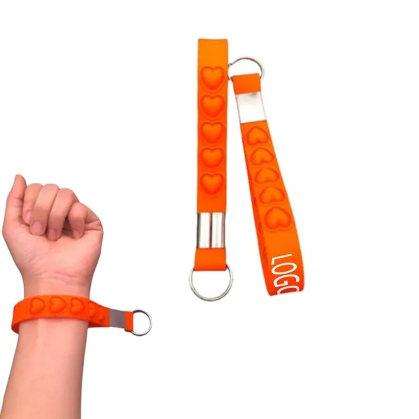 Silicone Wristband Pop Keychain