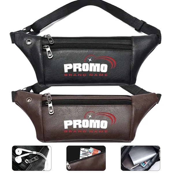 PU Leather Waist Bag Travel Cross body Waist Fanny Bum Pouch - PU Leather Waist Bag Travel Cross body Waist Fanny Bum Pouch - Image 0 of 5
